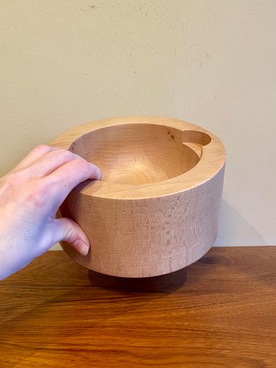Vintage Danish Bodum Solid Staved Wood Bowl