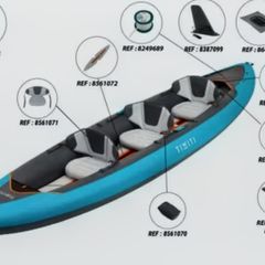 Decathlon ITIWIT 3 Person Inflatable Kayak Premium Full Family Bundle