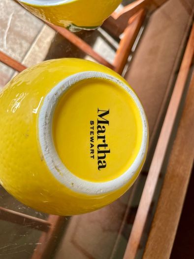 Y2K Martha Stewart Ceramic Lemon Storage Jar and Rare Vintage Macys Italian Serving Plate