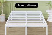 41 cm King Size Bed Frame with Rounded Corner Legs, 5ft Metal Platform