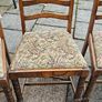 Four Vintage Ladder back Oak chairs Image 2