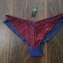 Ann Summers Sexy Lace Brazilian Burgundy/Navy s. XS Image 2