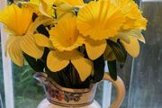 Faux Flowers in Pretty Jug.