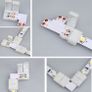 RGB LED Strip Light Connectors T Shape Adapters 4pin NO Soldering Image 2