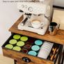 5 Tier Coffee Bar Station, Coffee Stand with Fabric Drawers, 8 S-Shaped Hooks Image 5