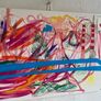 Large abstract painting original abstract art Poolbeg chimneys Dublin art Image 2