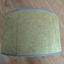 Green/Gold Drum Ceiling Lampshade with Grey Trim Image 2