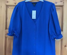 New Look blue blouse size 16 - New