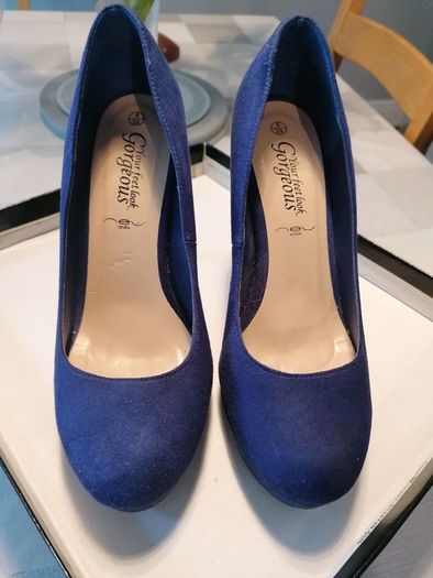 New Look Royal Blue Court Shoes Size 6