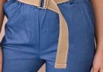 trousers with belt fit sm-m-l made in Italy