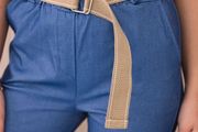 trousers with belt fit sm-m-l made in Italy