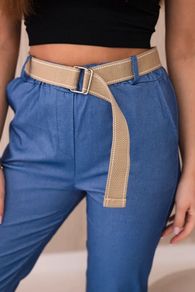 trousers with belt fit sm-m-l made in Italy