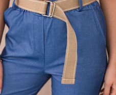 trousers with belt fit sm-m-l made in Italy
