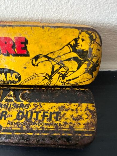 2 x Vintage Romac Cycle Repair Tins