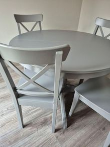 Ingatorp Extendable table and 4 matching chairs