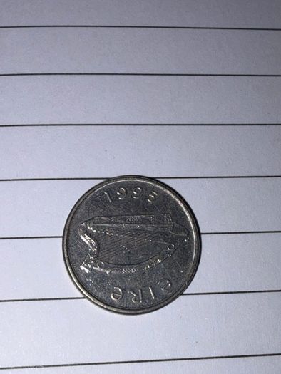 Irish 5p Coin in Various Years