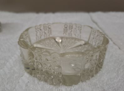 Vintage glass trinket dish star