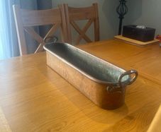 Antique Copper Fish Kettle / Planter