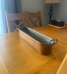 Antique Copper Fish Kettle / Planter