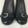 Areosoles Ladies Black Mid Heel Court Shoes Size 8 Unworn Image 2