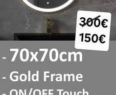 LED Bathroom Mirror 70cm Antifog Demister