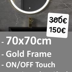 LED Bathroom Mirror 70cm Antifog Demister