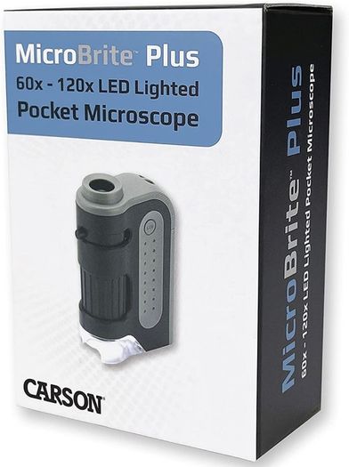 MicroBrite Plus 60 -120x LED Lighted Pocket Microscope, Grey (FREE POSTAGE)
