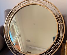 Large Gold Decorative Wall Mirror 70cm