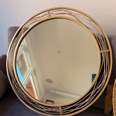 Large Gold Decorative Wall Mirror 70cm