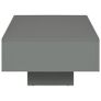Coffee Table High Gloss Grey 115x55x31 cm MDF Image 4