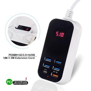USB Charger Mobile Phone Charger EU US UK Ports Wall Chargers Quick Power Adapter Fast Charging PD/30W Quick Charge 3.0