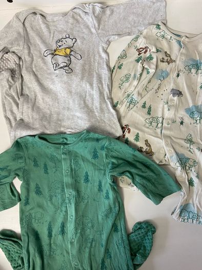 M&S 3 pack Winnie the Pooh babygrows