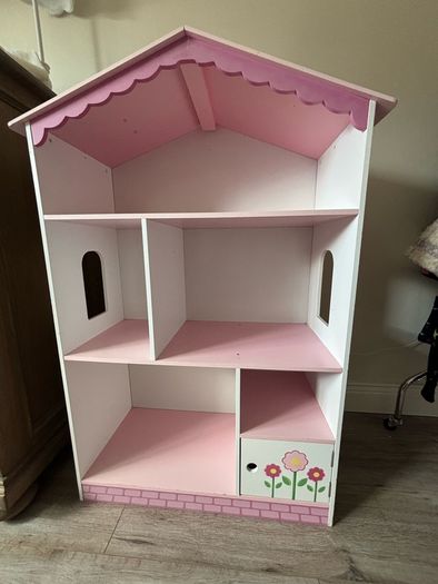 KidKraft Dollhouse Bookcase Wooden Furniture with Shelves and Hidden Storage