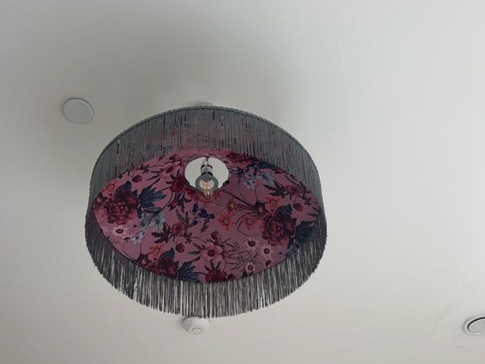 Next Allegra Velvet Fringed Ceiling Lampshade