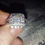 10KT White Gold Filled Halo Style Ring Image 9