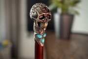 Unique Handmade Walking Stick, Skull with Celtic Knot Handle, Never Used