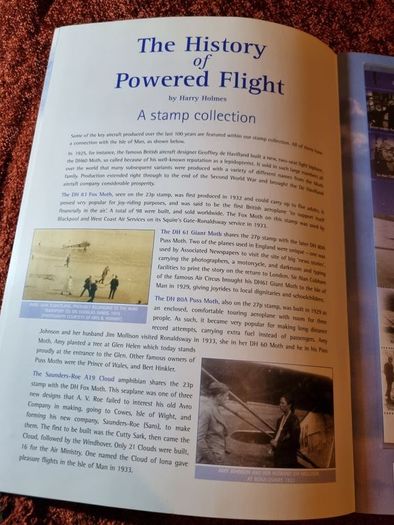 The History of Powered Flight stamp book