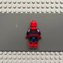 lego super heroes sh0420 Spider-Man minifigure- Black Web Pattern, Red Torso Small Vest, Red Boots Image 2