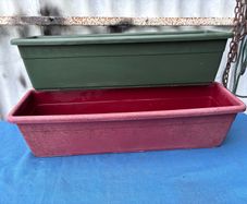 Pair of plastic window boxes