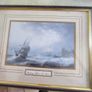 Pair of antique ships Framed prints.  Beating Off a Lee Shore and A Fresh Breeze. Image 8
