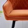 Set of 2, Velvet Padded Bar Chairs with Armrest Image 8