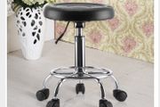 Adjustable Hydraulic Salon Beauty Spa Massage Stool PU Leather Black