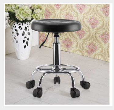 Adjustable Hydraulic Salon Beauty Spa Massage Stool PU Leather Black