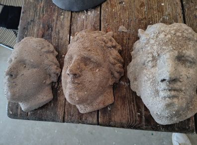 3 beautiful classical wall decor heads