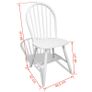 Dining Chairs 6 pcs White Solid Rubber Wood Image 5