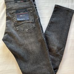 BNWT Tommy Hilfiger Mens Grey TH Flex Extra Slim Fit Layton Jeans 32/32