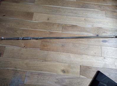 Silver curtain pole