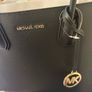 Michael Kors Mercer Large Pebbled Leather Accordion Satchel Tote Black Image 2