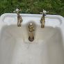 Vintage Cast Iron Bath Tub  Solid Heavy Bath Image 3