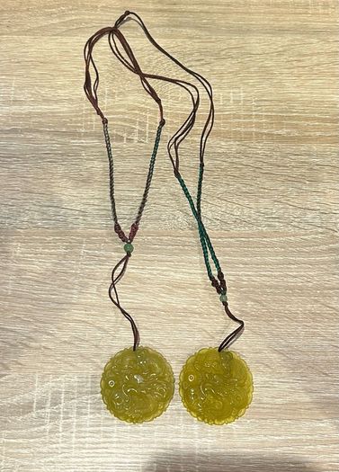 Carved Antique Dragon Pendants (2)